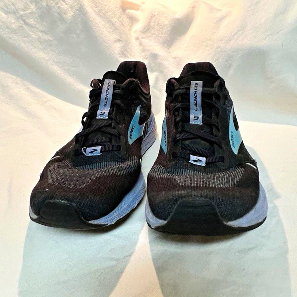 Brooks Launch GTS 9 Women’s Size 9 Black purple Running Shoes Stability Sneakers